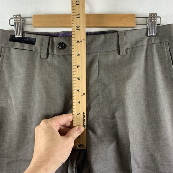 Ted Baker Endurance Mens Jefferson Dress Pants Sz 30R 100% Wool Unhemmed New - Picture 8 of 13